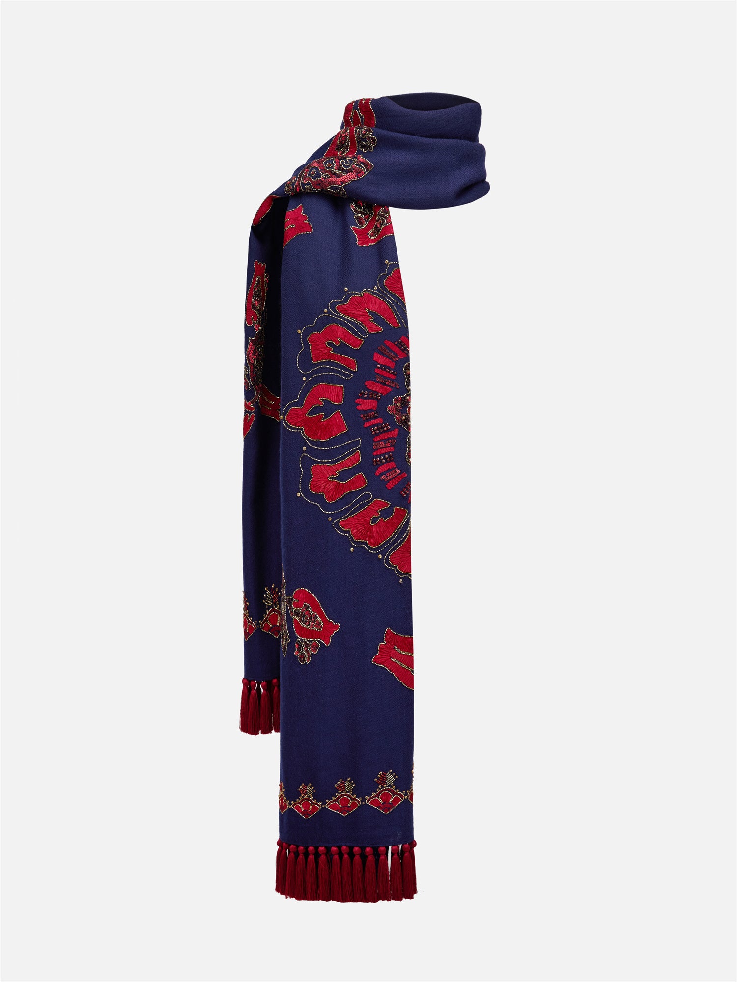 EP YAYING Imported Embroidered Beaded Scarf Shawl
