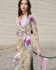 EP YAYING Chinese Style Silk Printed Dress