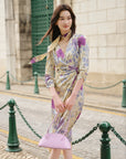 EP YAYING Chinese Style Silk Printed Dress