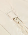YAYING Beige Contrast Trim Coat