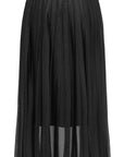 YAYING Embellished A-Line Pleated Midi Skirt
