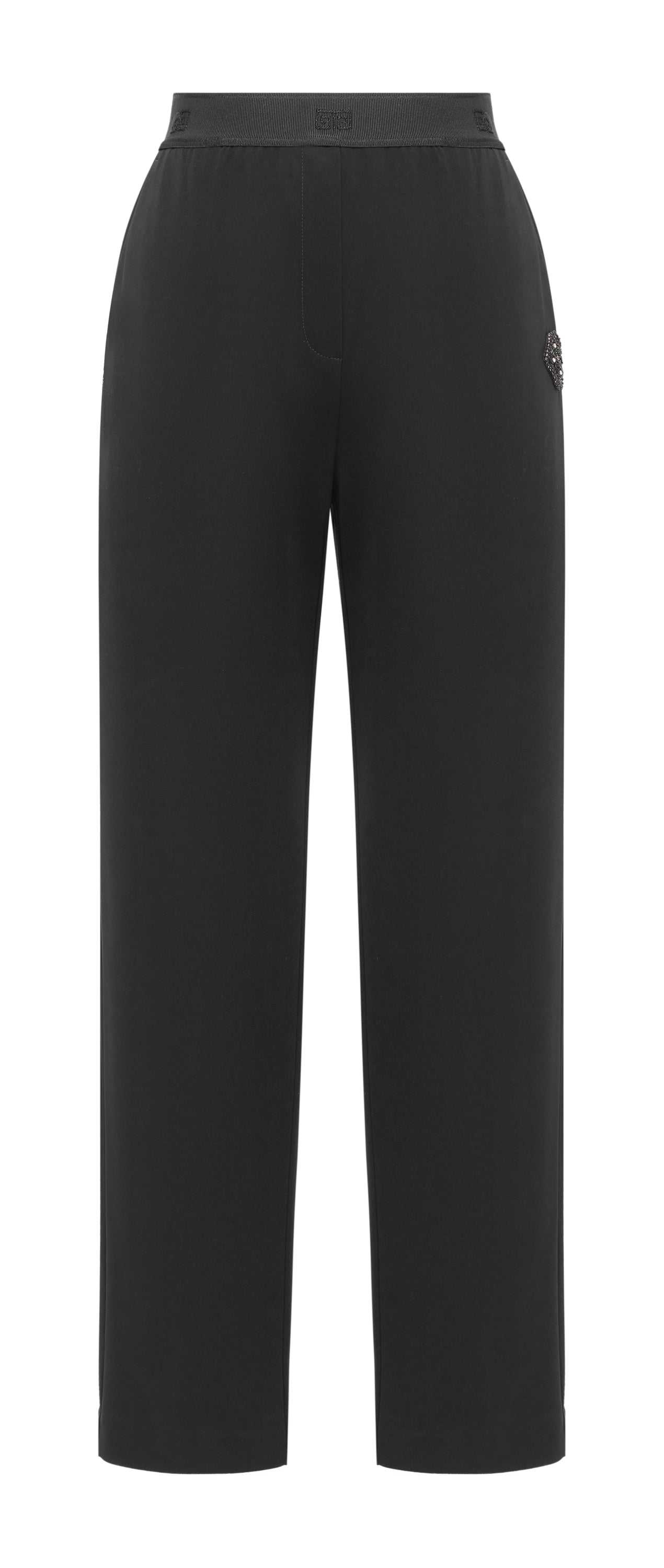 YAYING Black Elastic Waist Trousers