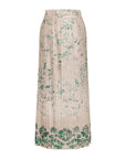 EP YAYING Chinese Style Floral Print High-Waisted A-Line Skirt
