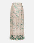 EP YAYING Chinese Style Floral Print High-Waisted A-Line Skirt