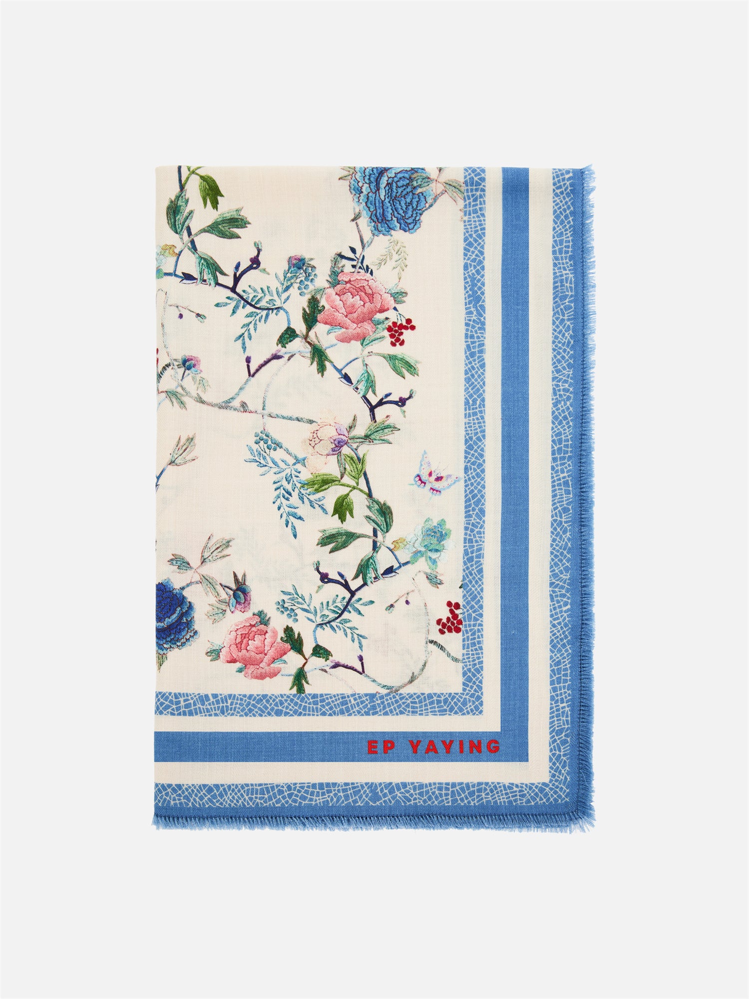 EP YAYING Auspicious Wealth Print Long Scarf