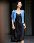 EP YAYING BLACK SLIP DRESS
