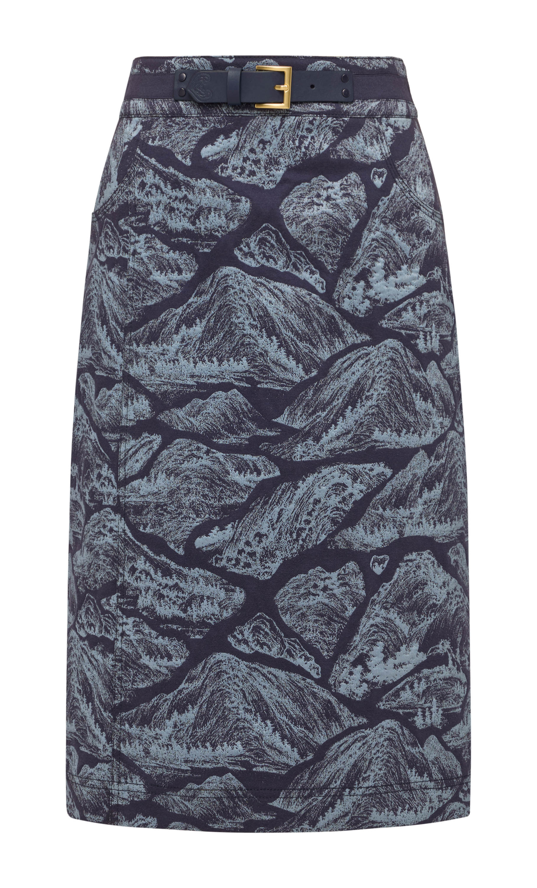 YAYING Blue Pattern Skirt