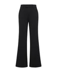 EP YAYING Double-Faced Knit High-Waisted Flared Pants