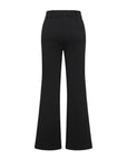 EP YAYING Double-Faced Knit High-Waisted Flared Pants