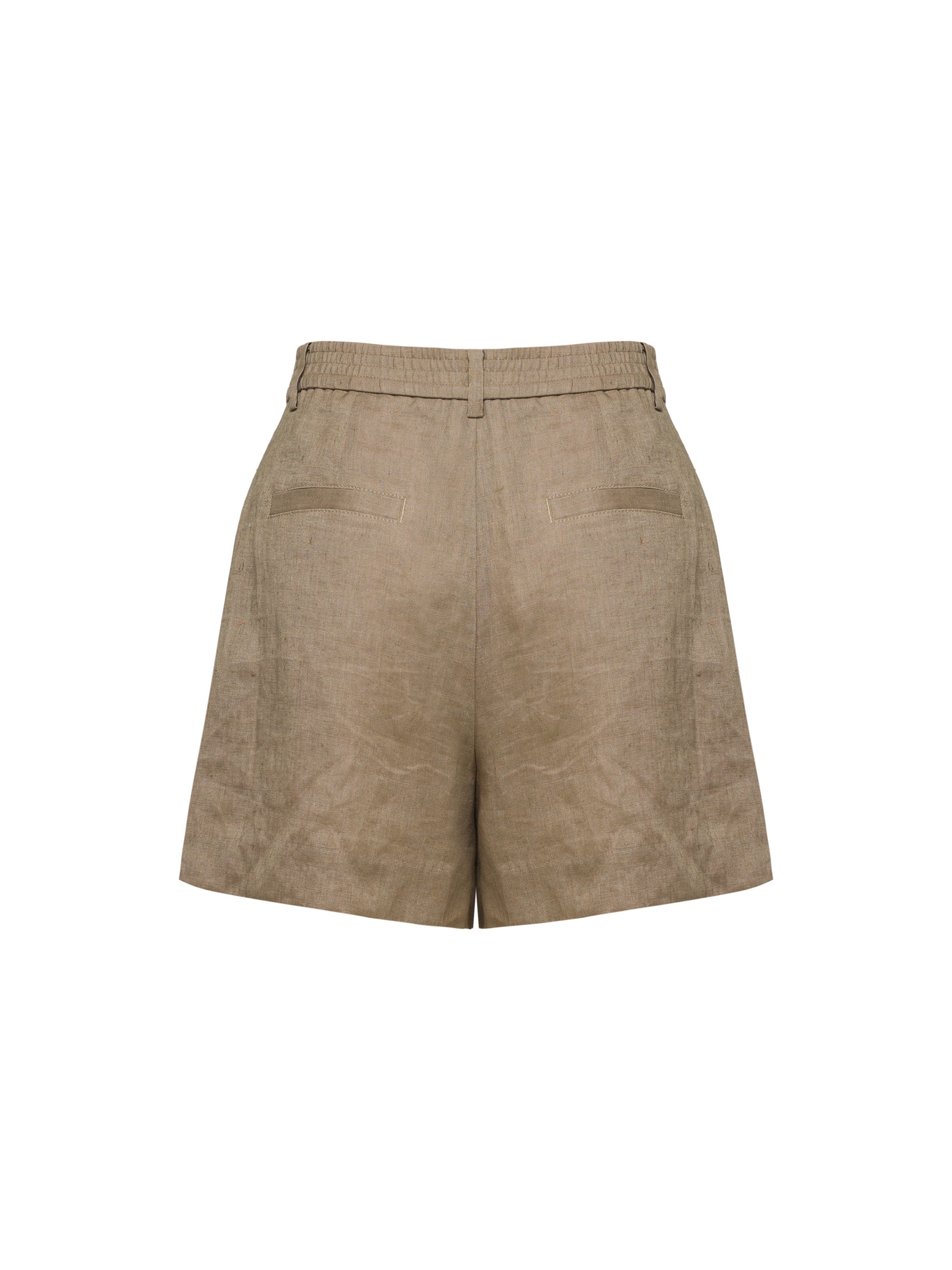 EP YAYING 100% Linen High-Waisted Straight-Leg Pants