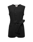 EP YAYING Triacetate Collarless Waist-Defining Vest