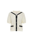EP YAYING Short Sleeve Cotton Knitted Blazer Cardigan