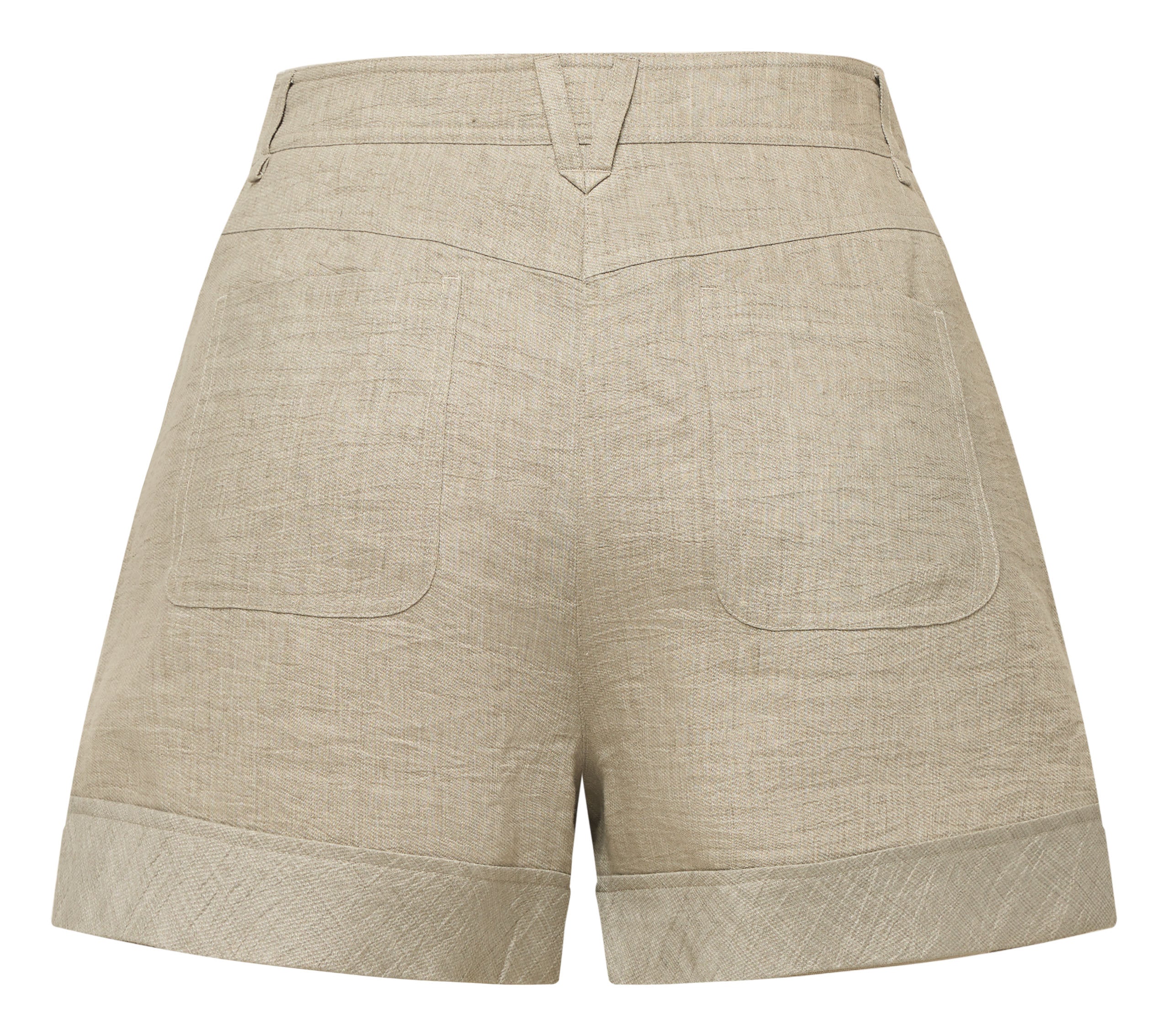 YAYING LINEN HIGH-WAIST SHORTS