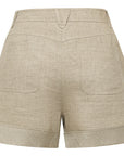 YAYING LINEN HIGH-WAIST SHORTS