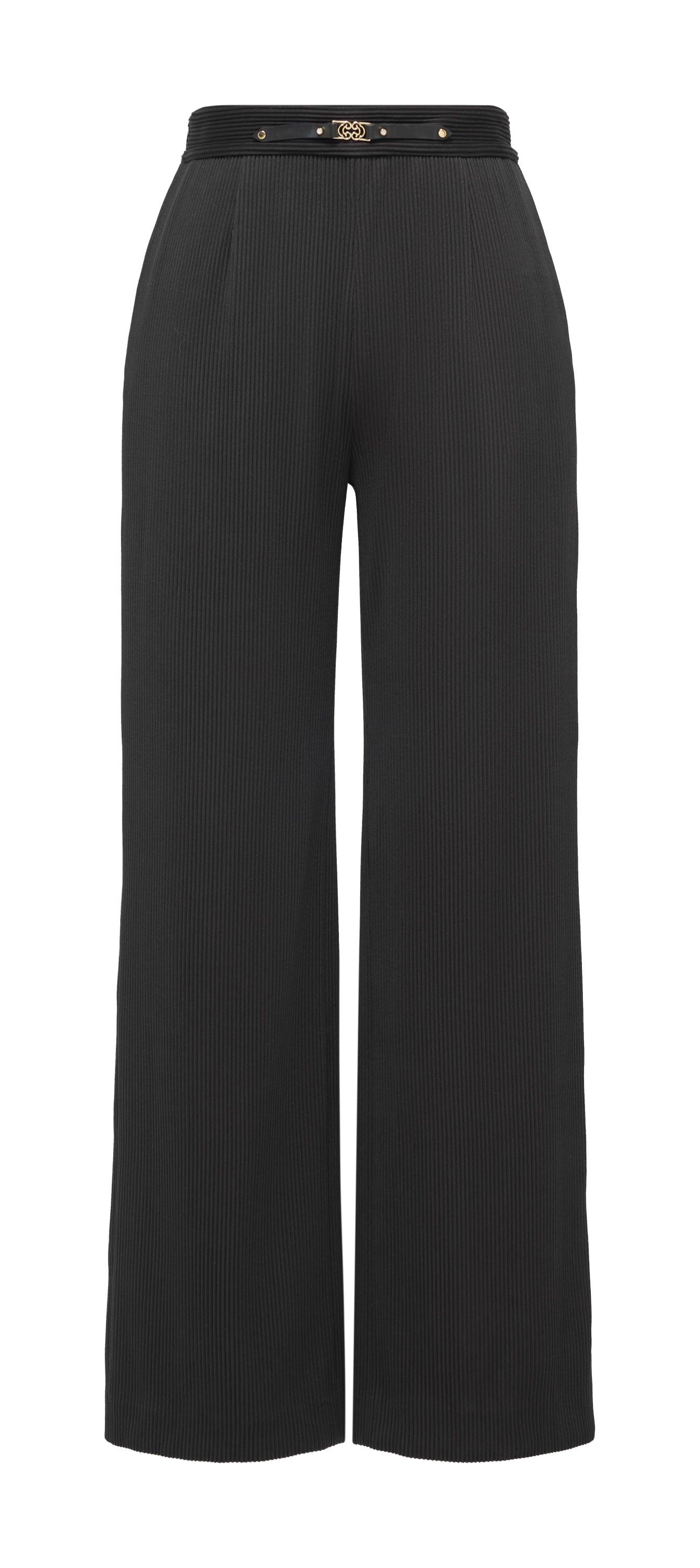 YAYING Black Straight-Leg Pants