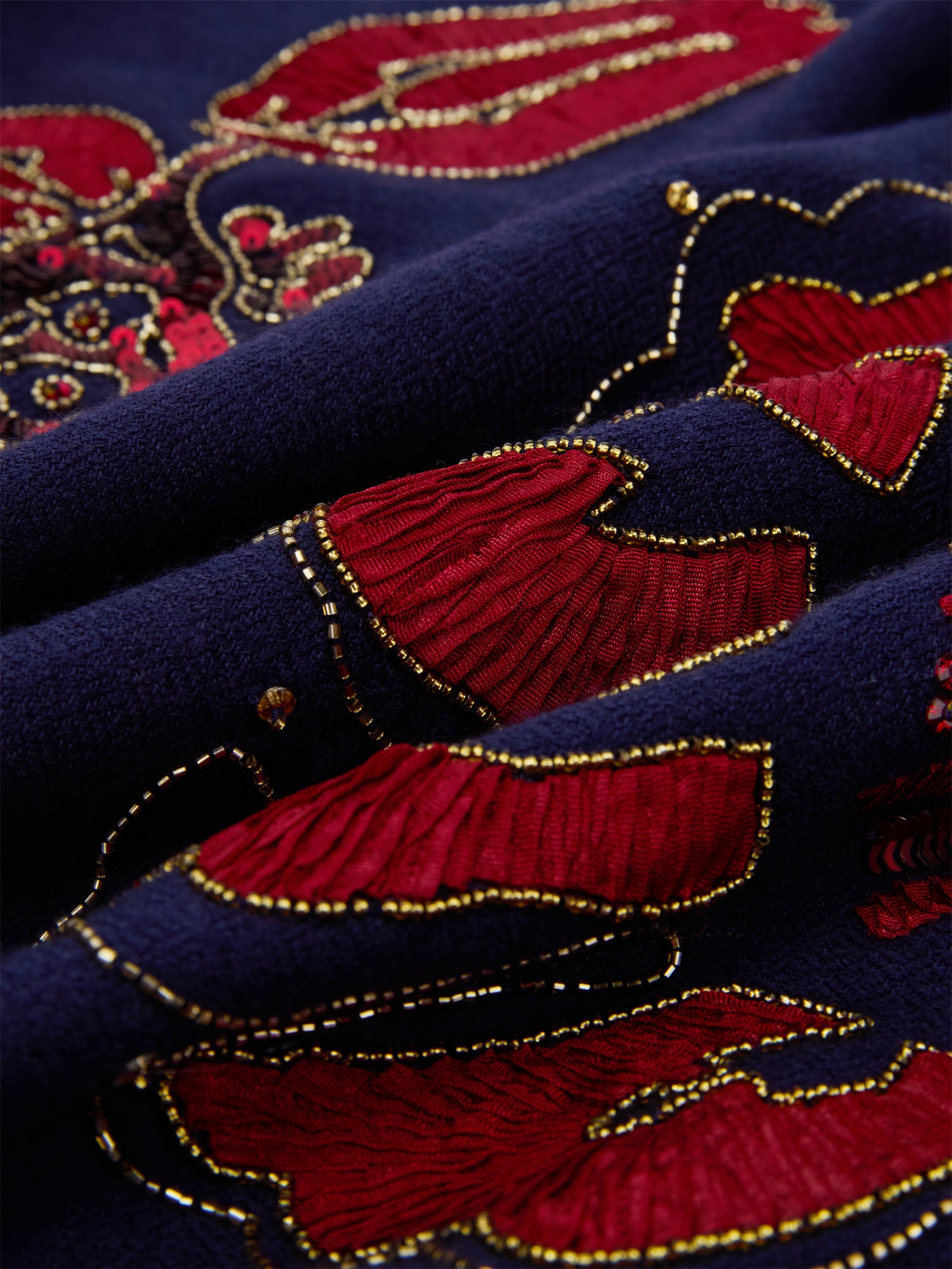 EP YAYING Imported Embroidered Beaded Scarf Shawl