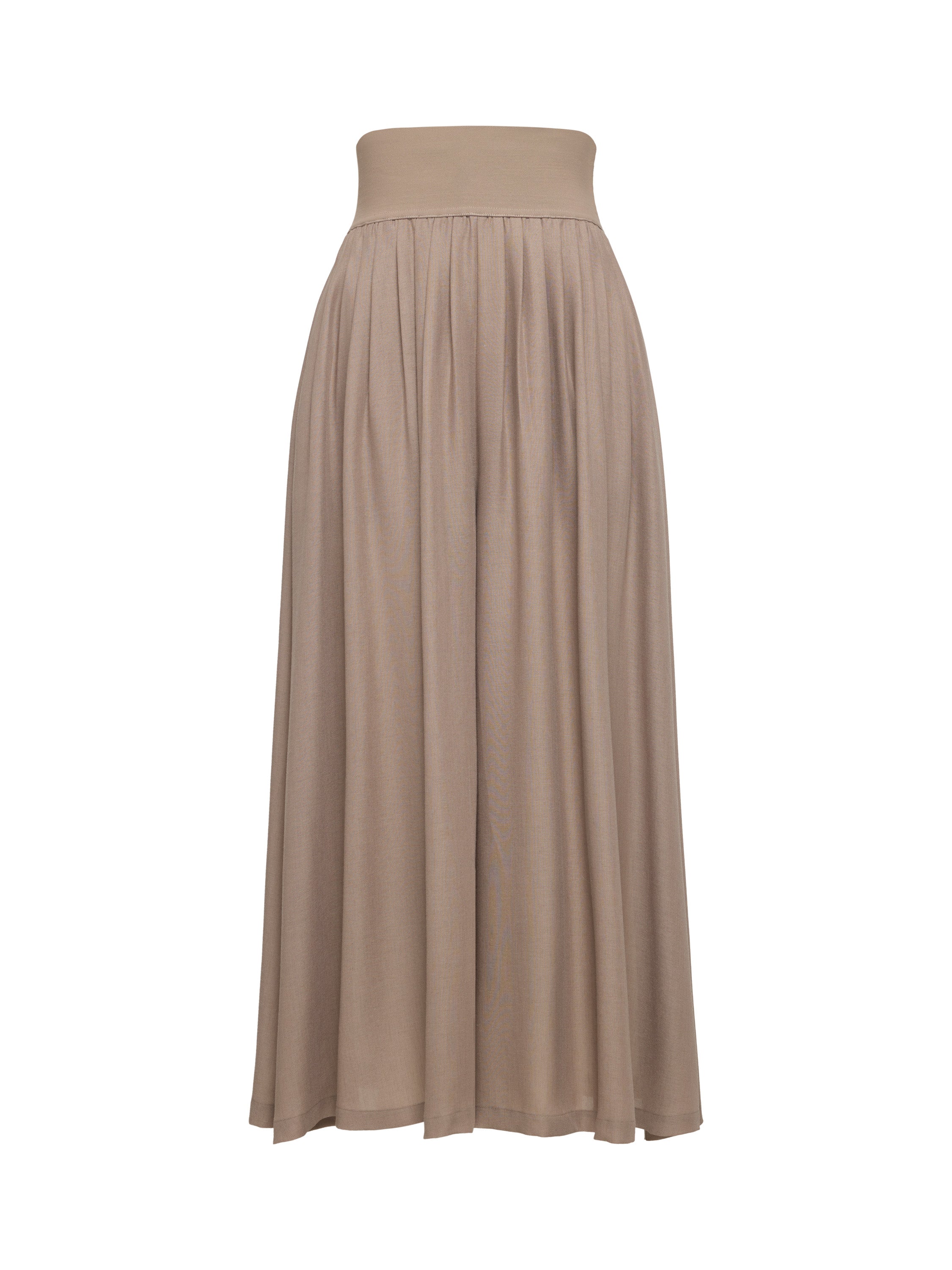 EP YAYING Silk Lined Wool Wide Leg Pants