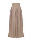 EP YAYING Silk Lined Wool Wide Leg Pants