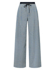 EP YAYING Cotton Check Pleated Wide Leg Pants