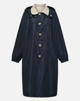 EP YAYING Reversible Long H-Line Over-the-Knee Trench Coat