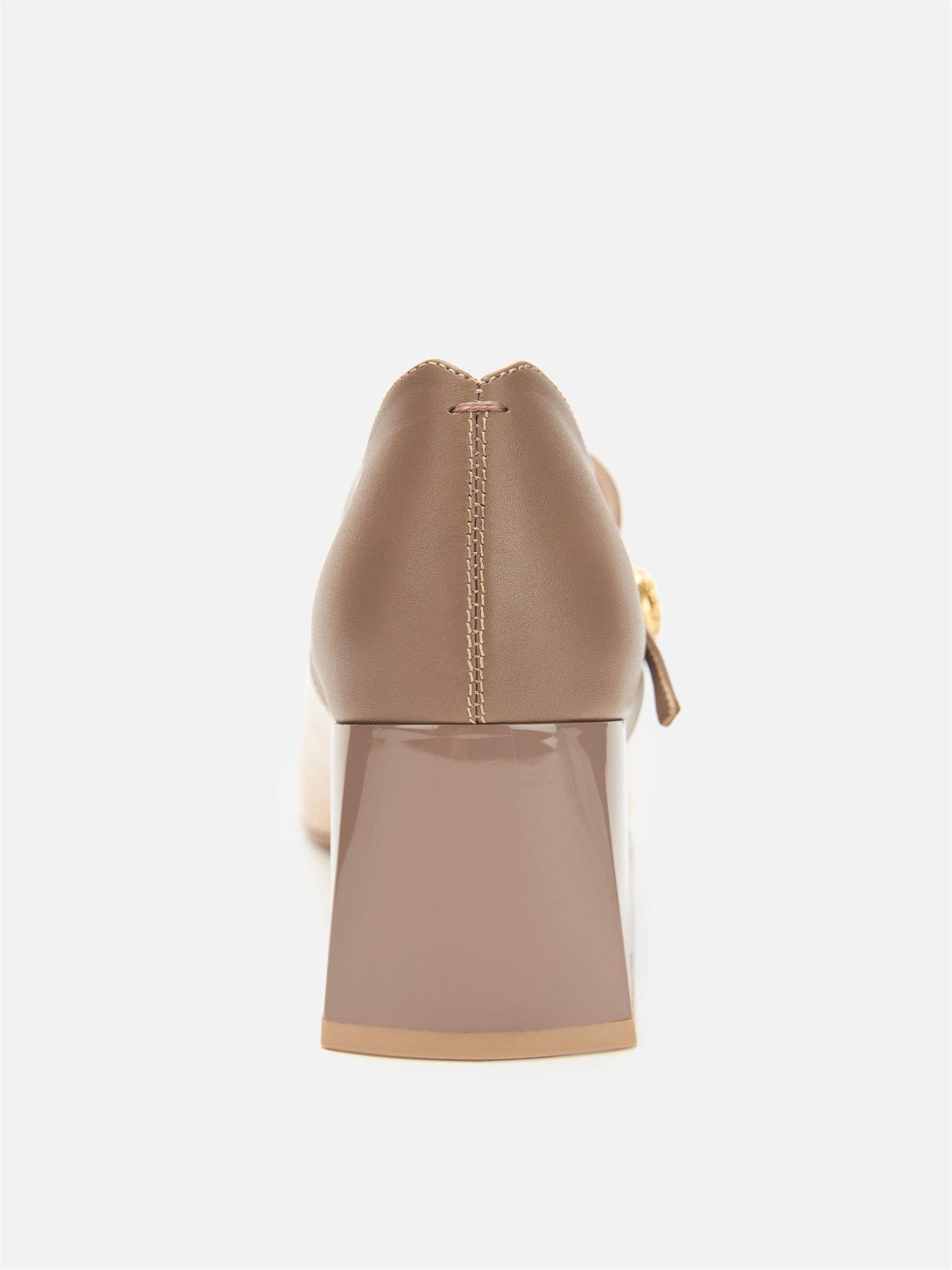 EP YAYING Color-Blocked Chunky Heel Mary Janes