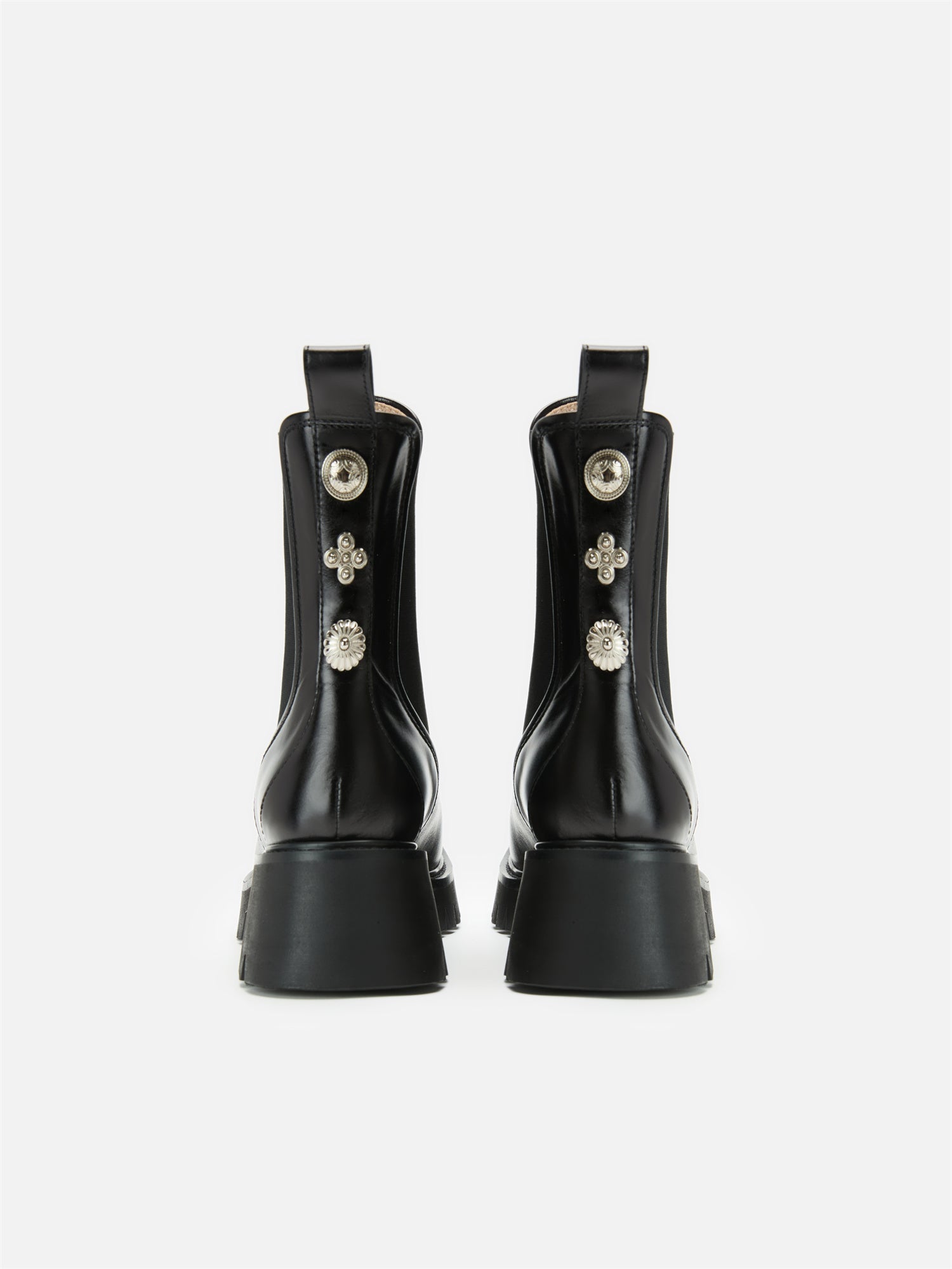 EP YAYING Ethnic Style Buckle Detail Thick-Soled Chelsea Boots