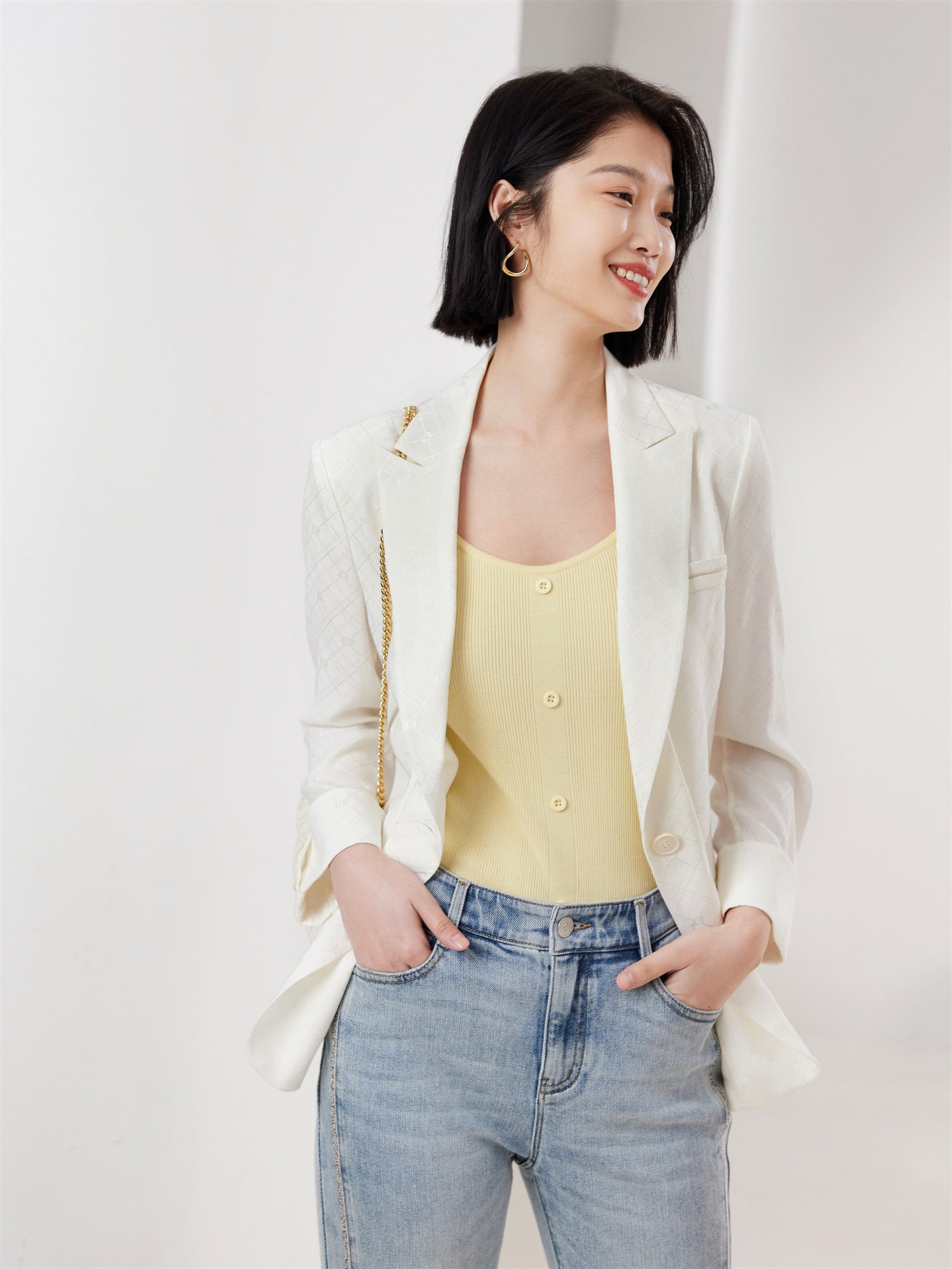 EP YAYING White Blazer