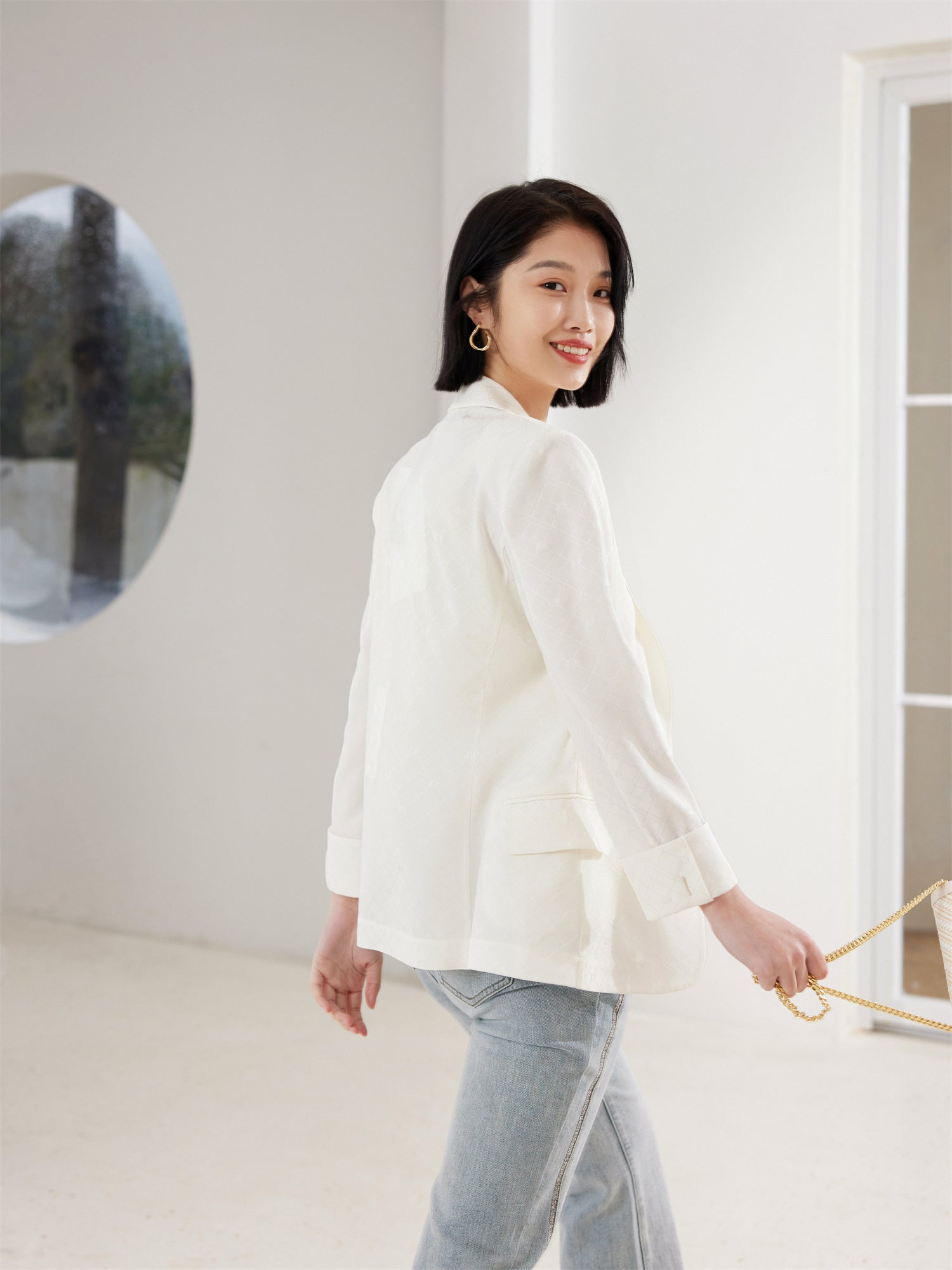 EP YAYING White Blazer