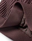 YAYING Elegant Textured Knit A-Line Midi Skirt