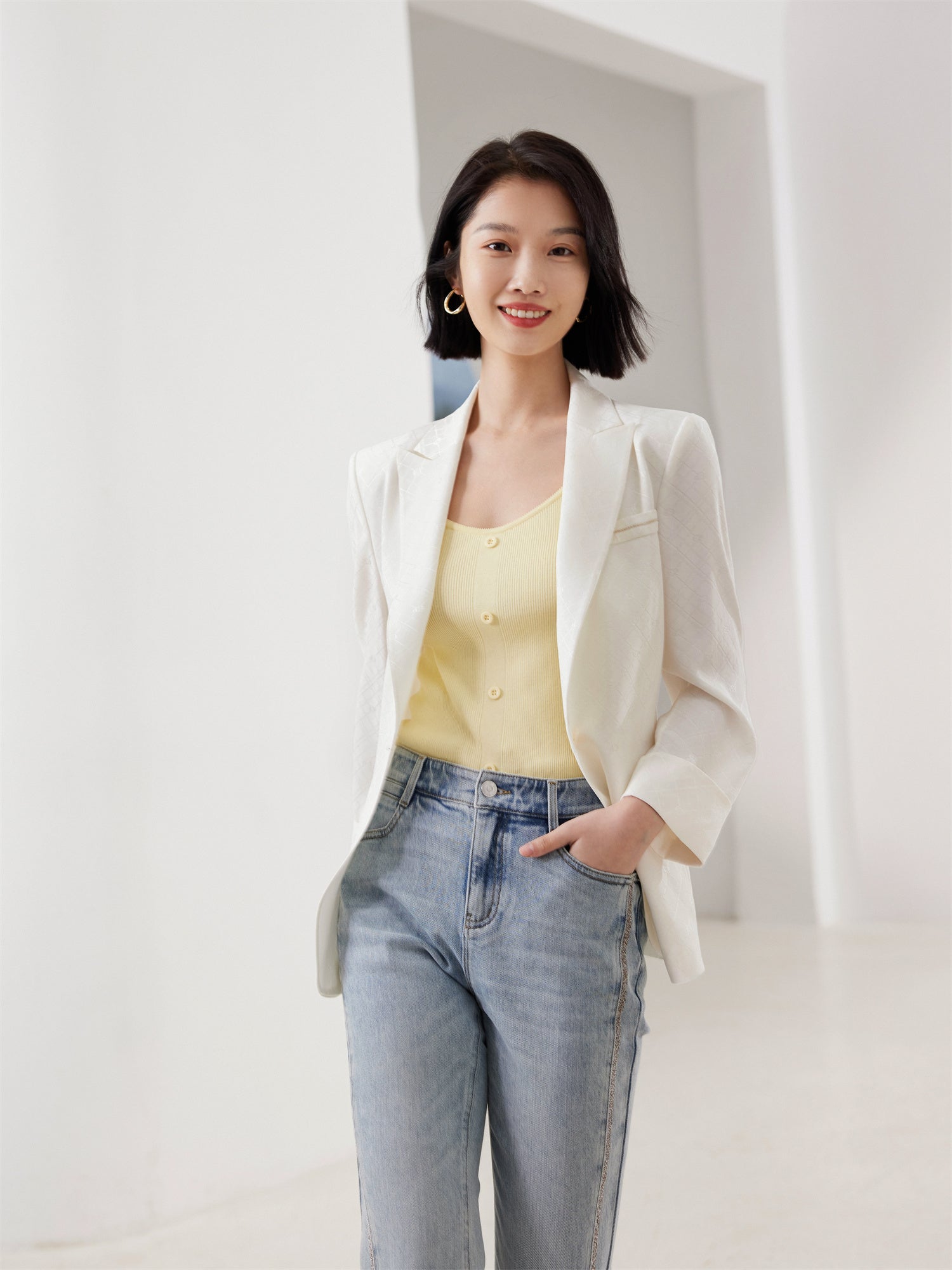EP YAYING White Blazer