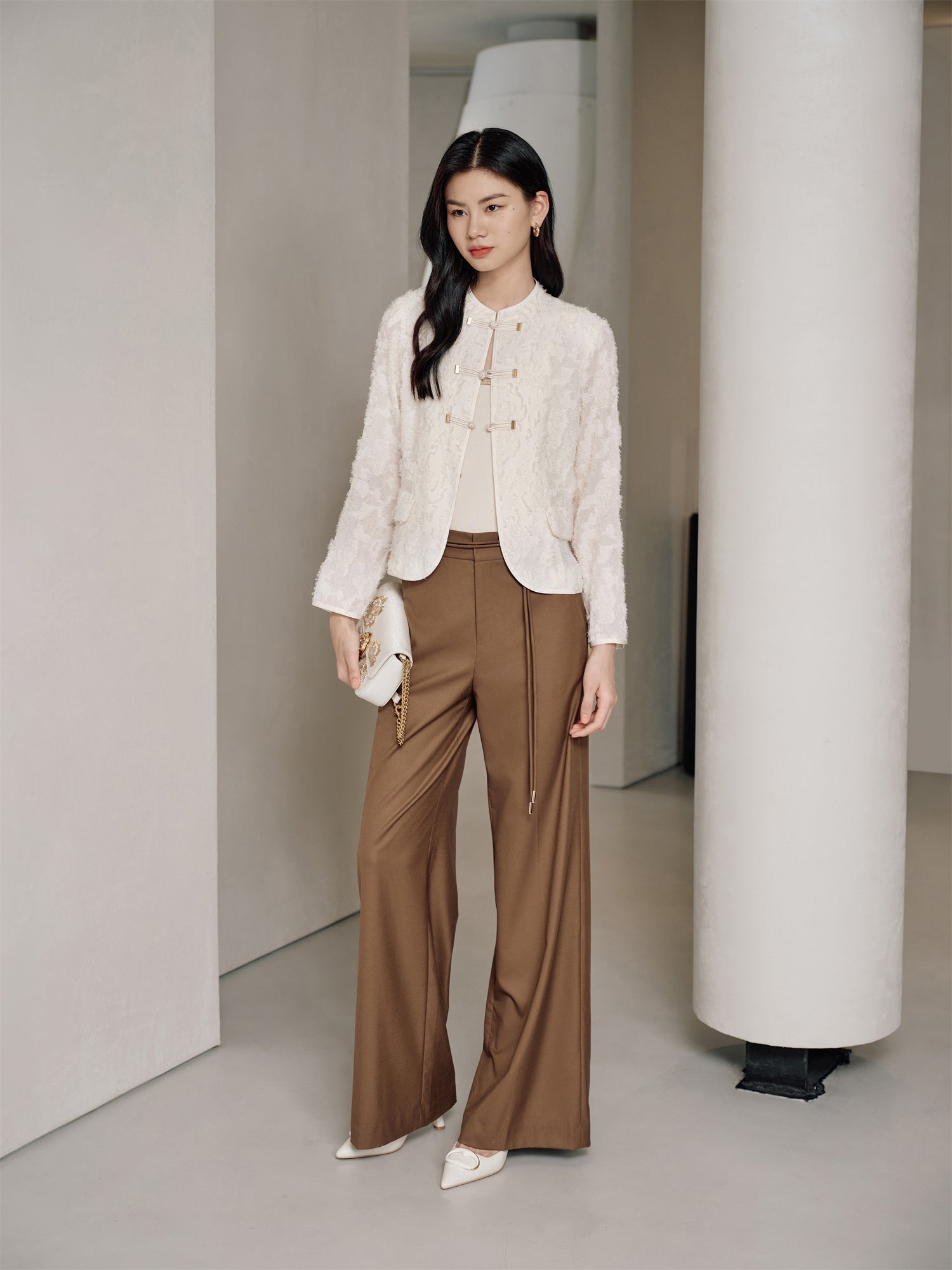 EP YAYING Chinese Style Small Stand-Collar Jacket