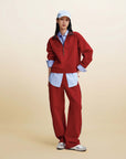 EP YAYING Double‑Faced Fleece Sport‑Style Stand‑Collar Sweatshirt EGLIA5205A