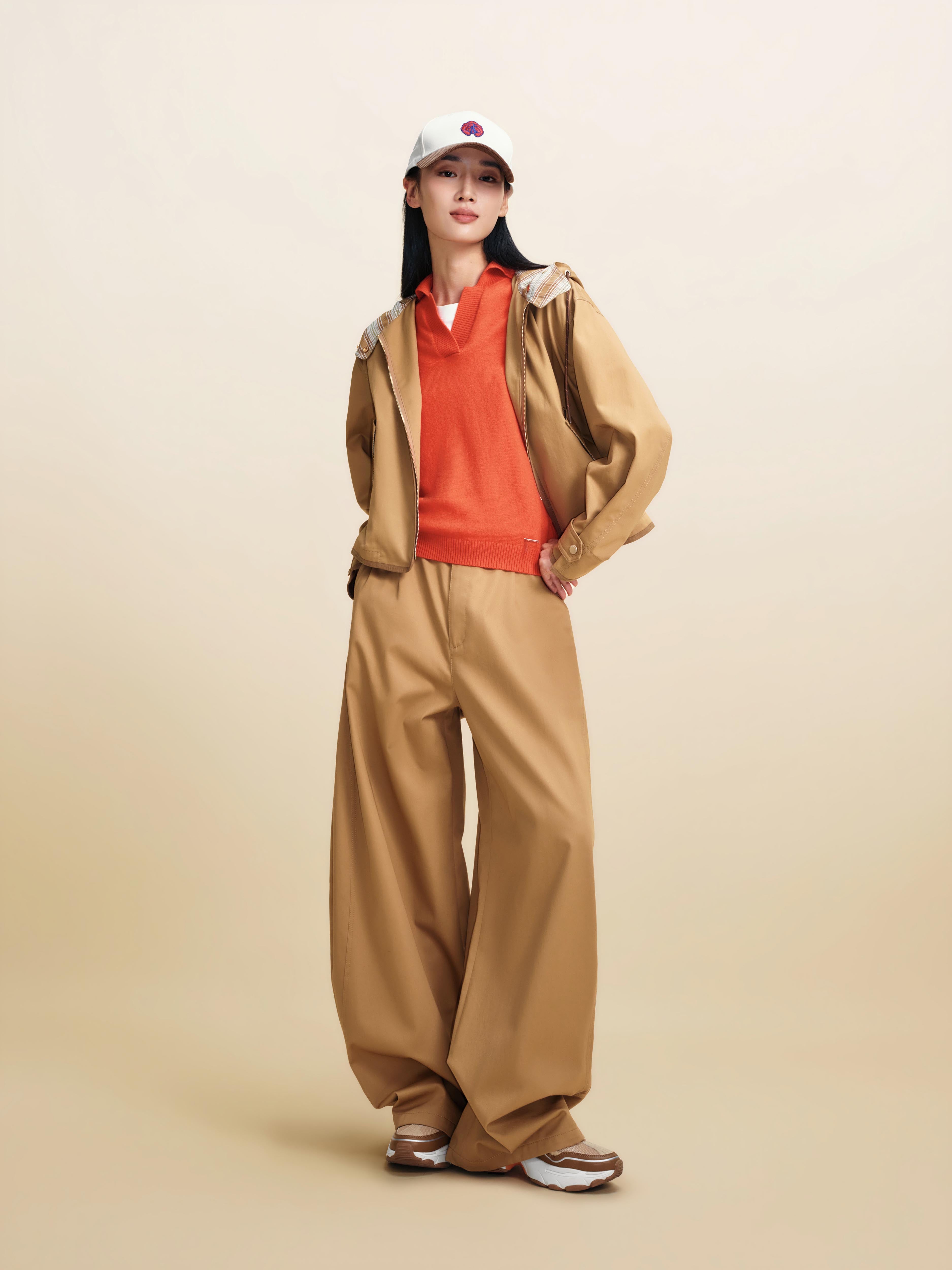 EP YAYING Soft‑Touch Cotton Oversized Hooded Casual Jacket EGLIC1312A