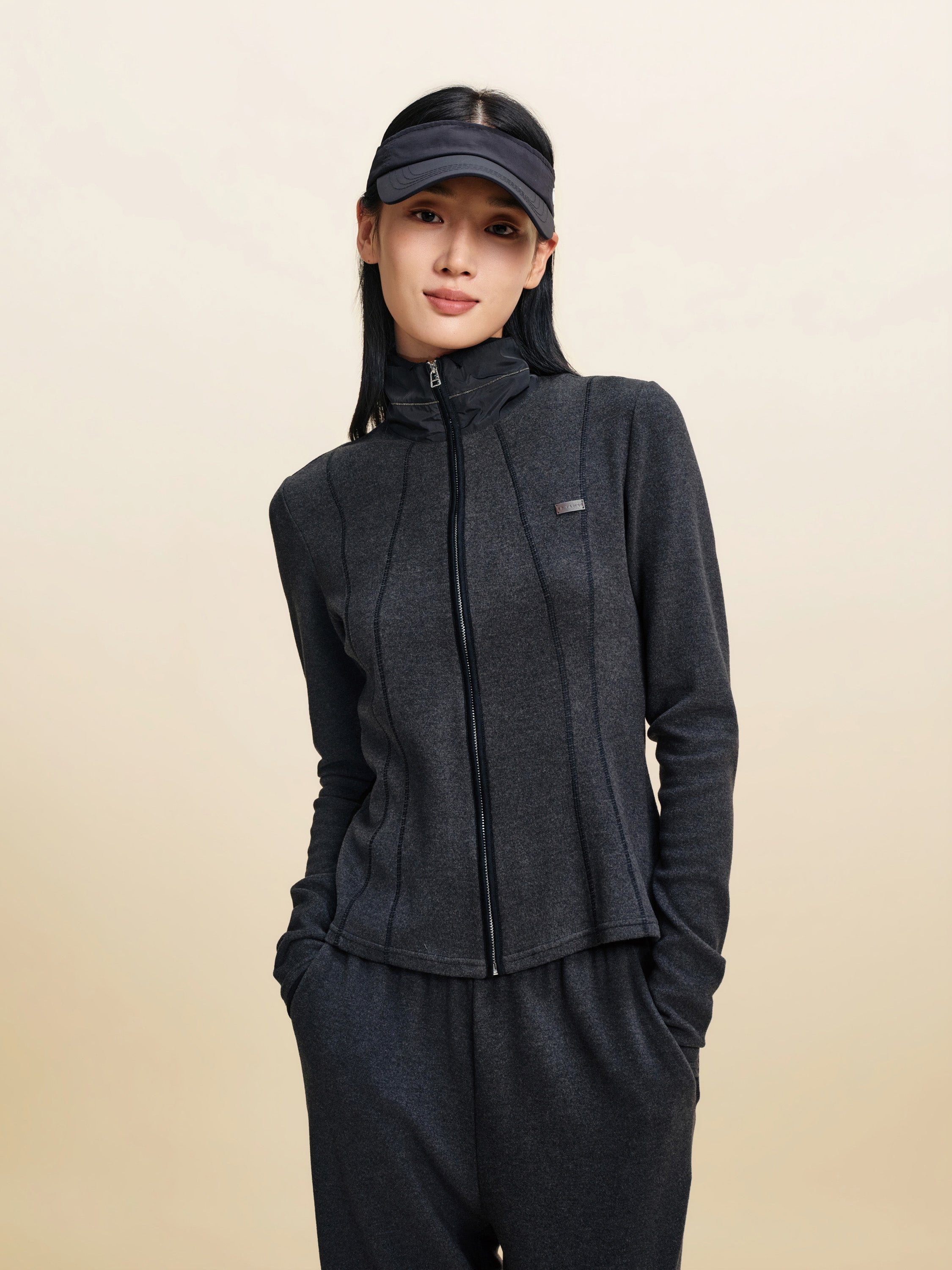 EP YAYING Minimalist Knit Casual Jacket