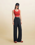 EP YAYING Minimalist Knit Casual Pants