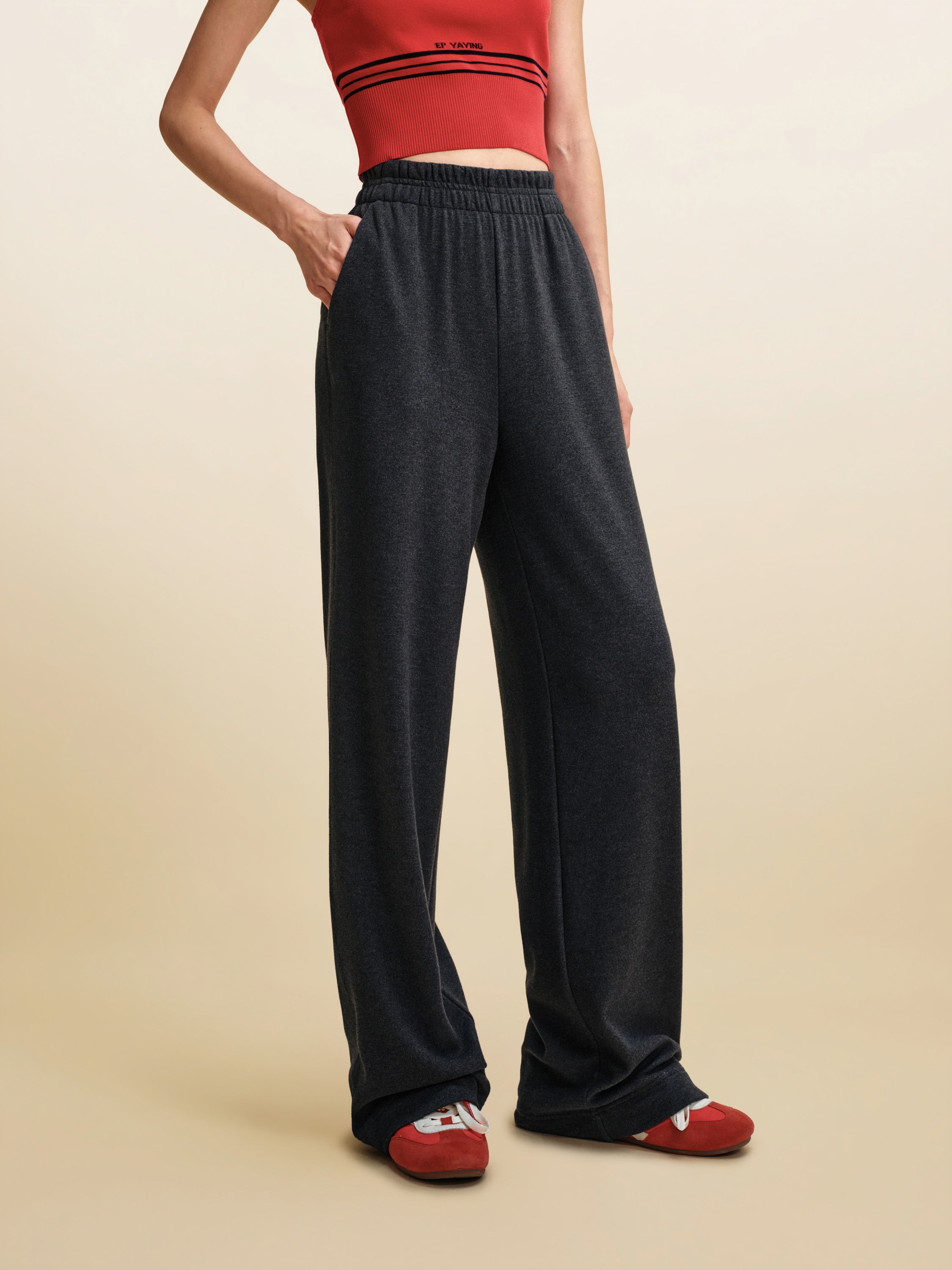 EP YAYING Minimalist Knit Casual Pants EGLIC6429A