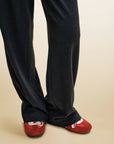 EP YAYING Minimalist Knit Casual Pants