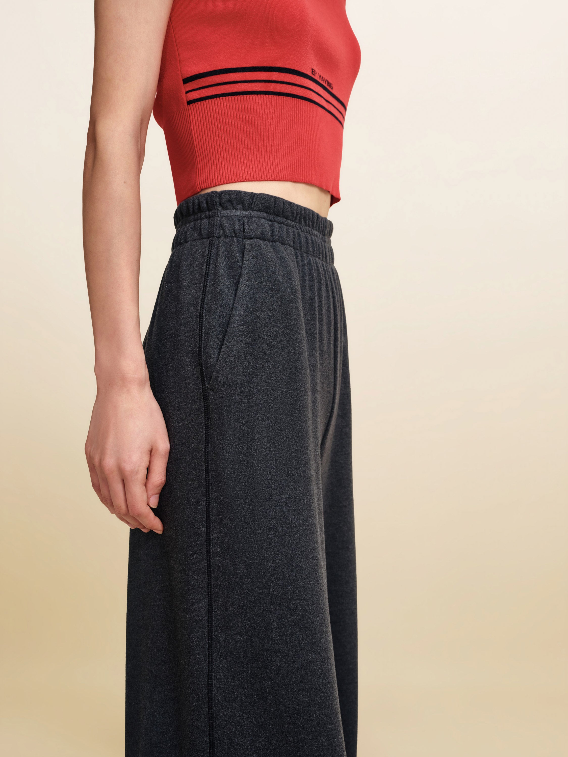 EP YAYING Minimalist Knit Casual Pants