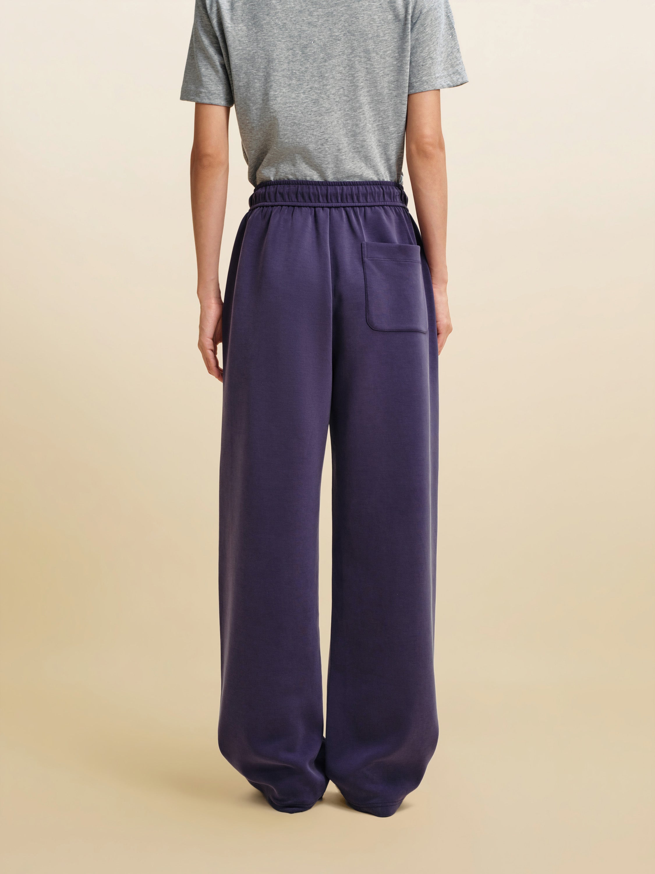 EP YAYING Curved Leg Wide Trousers