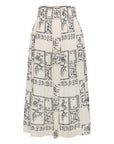 EP YAYING 100% Cotton Floral Print Midi A-Line Skirt