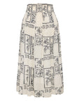 EP YAYING 100% Cotton Floral Print Midi A-Line Skirt