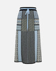 EP YAYING Multicolor Textured Floral High-Waisted A-Line Skirt