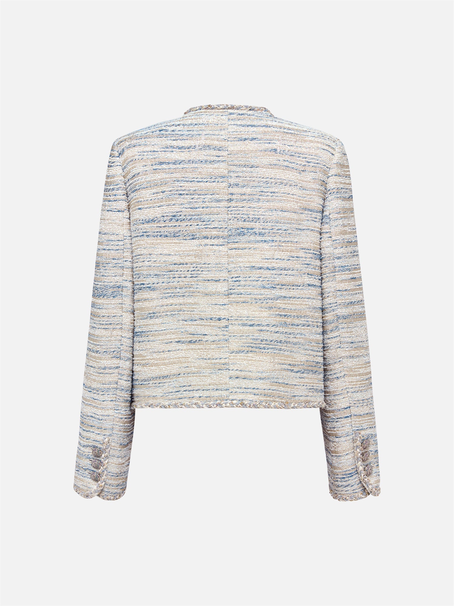 EP YAYING Tweed Chanel-Style Short Jacket