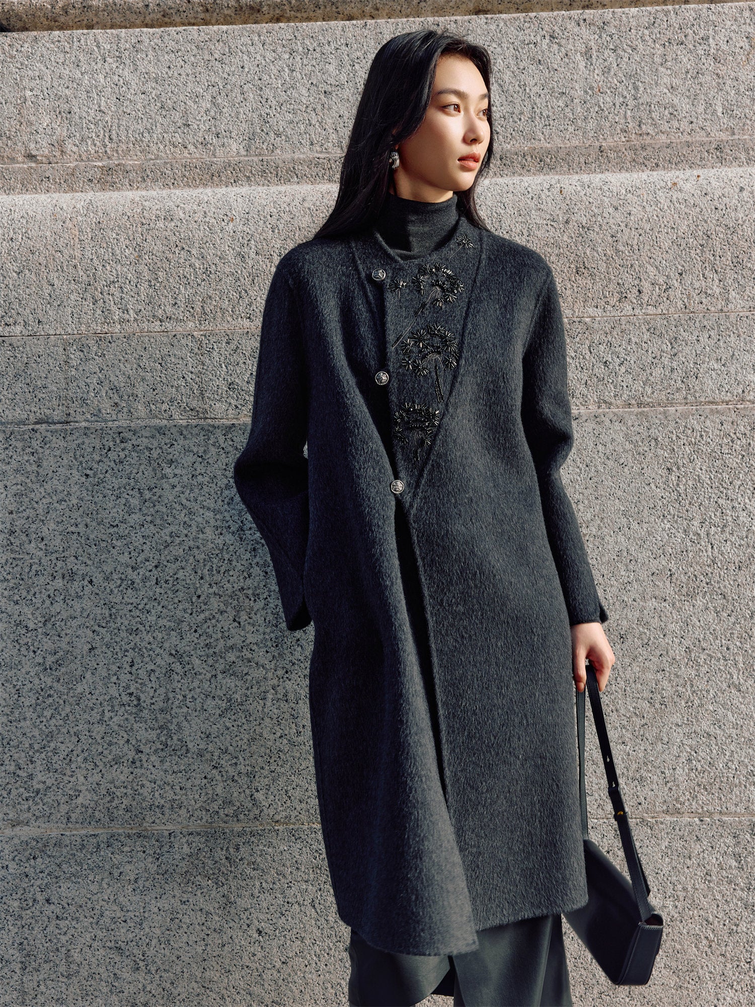 EP YAYING Sheep Wool National Style Coat