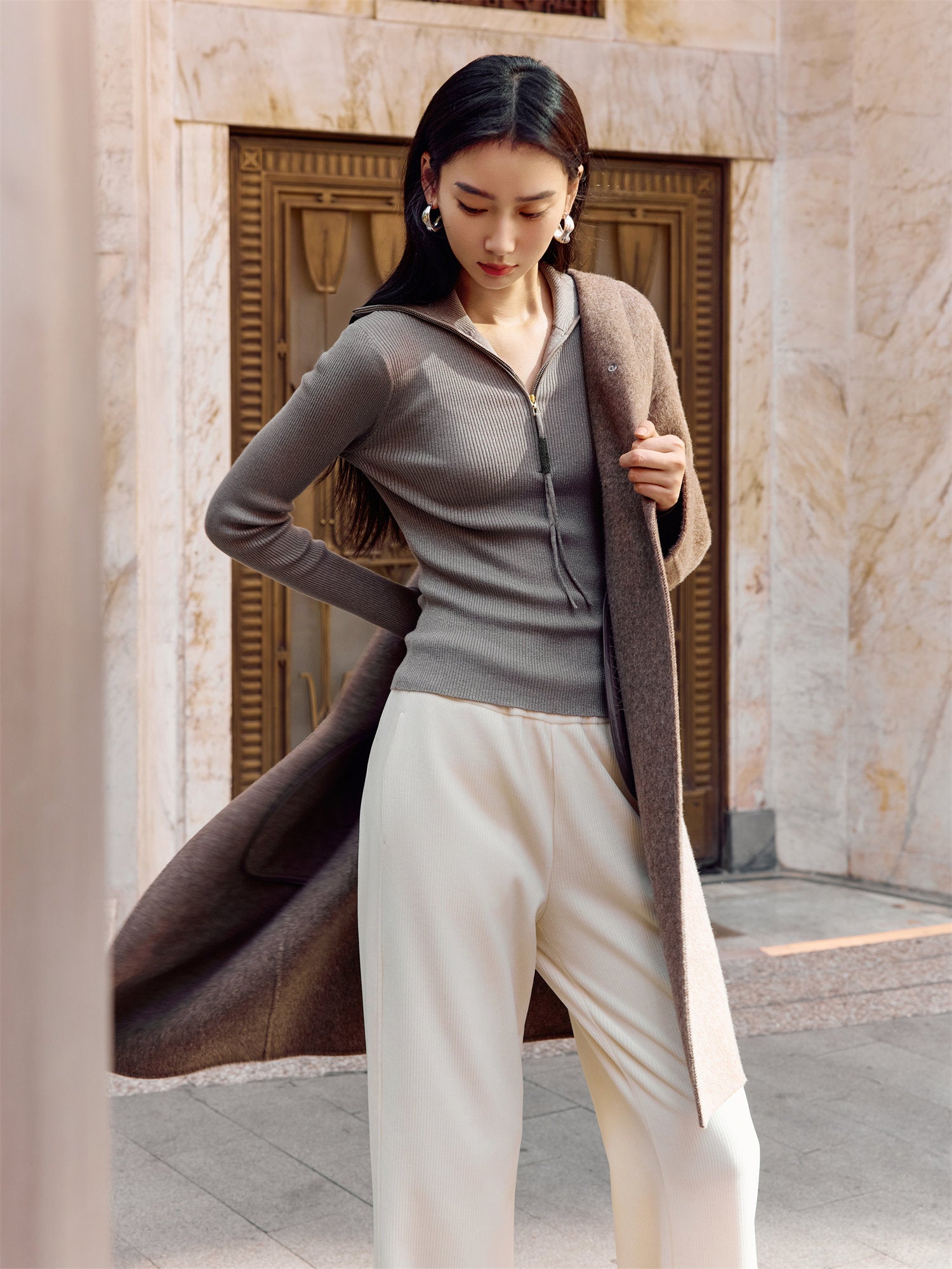 EP YAYING Sheep Wool Knitted Sweater