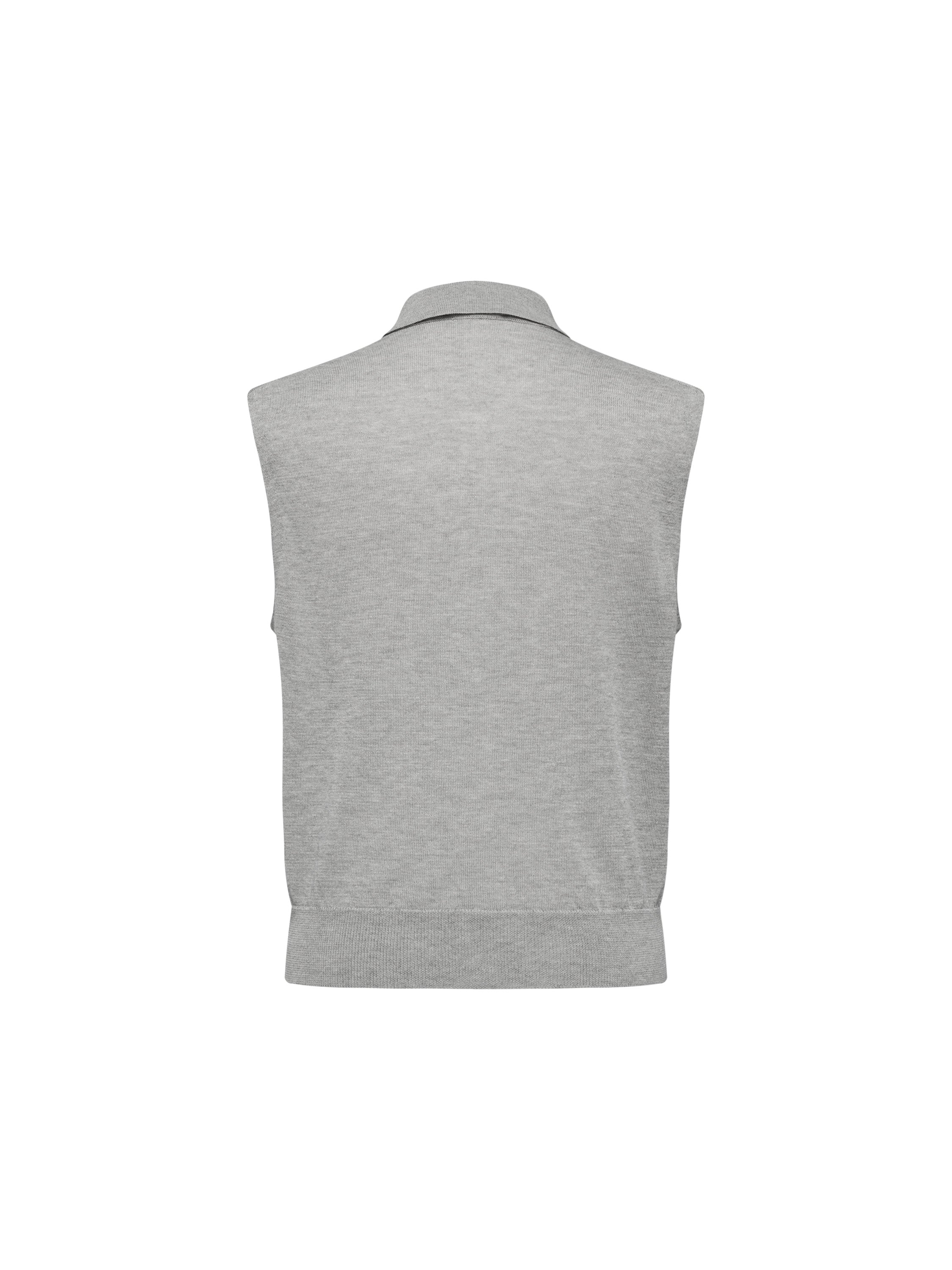 EP YAYING Commuter Polo Collar Knitted Button-Up Vest