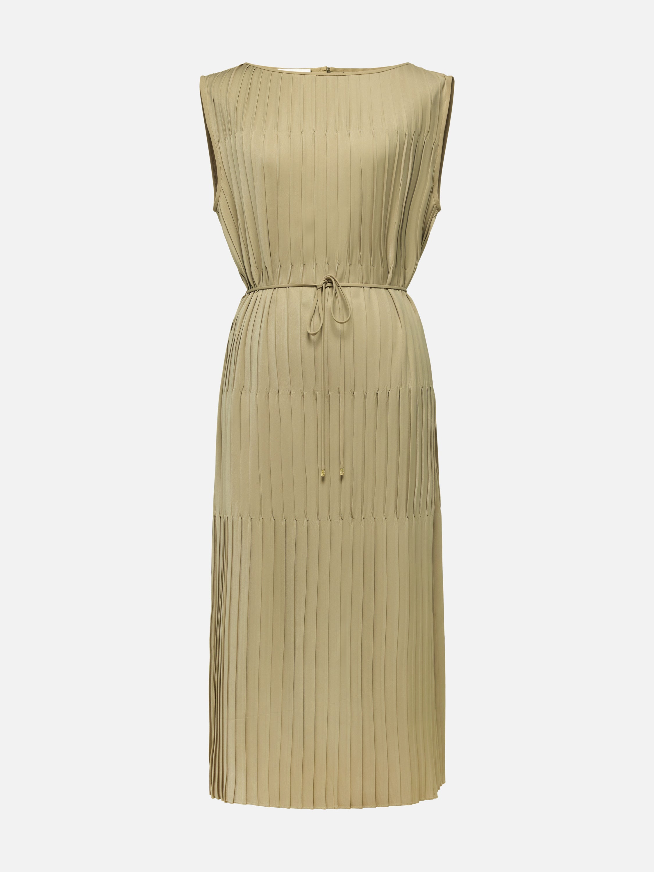 EP YAYING Elegant Pleated Waist-Cinching Sleeveless Dress