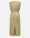 EP YAYING Elegant Pleated Waist-Cinching Sleeveless Dress