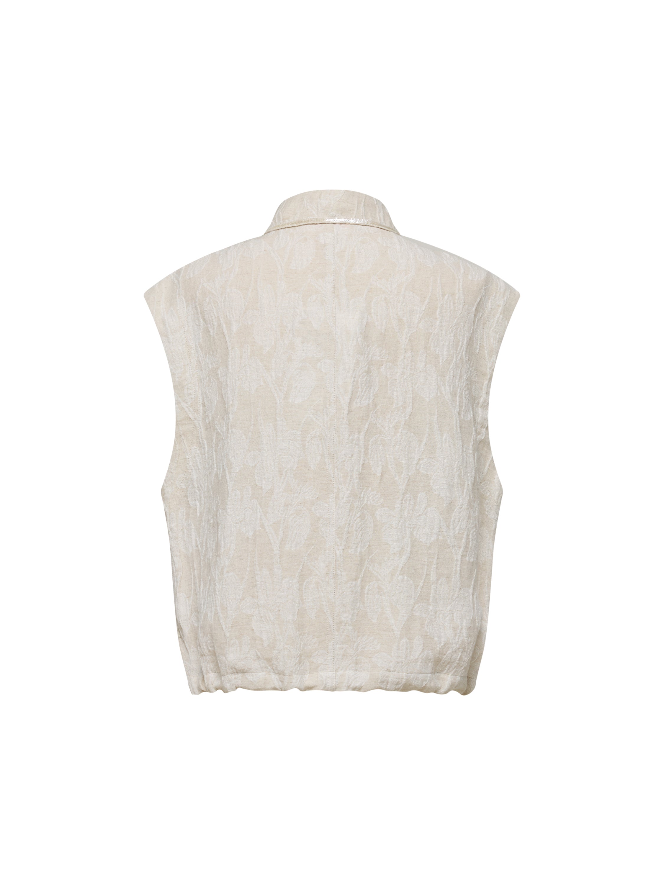EP YAYING Linen Cropped Vest