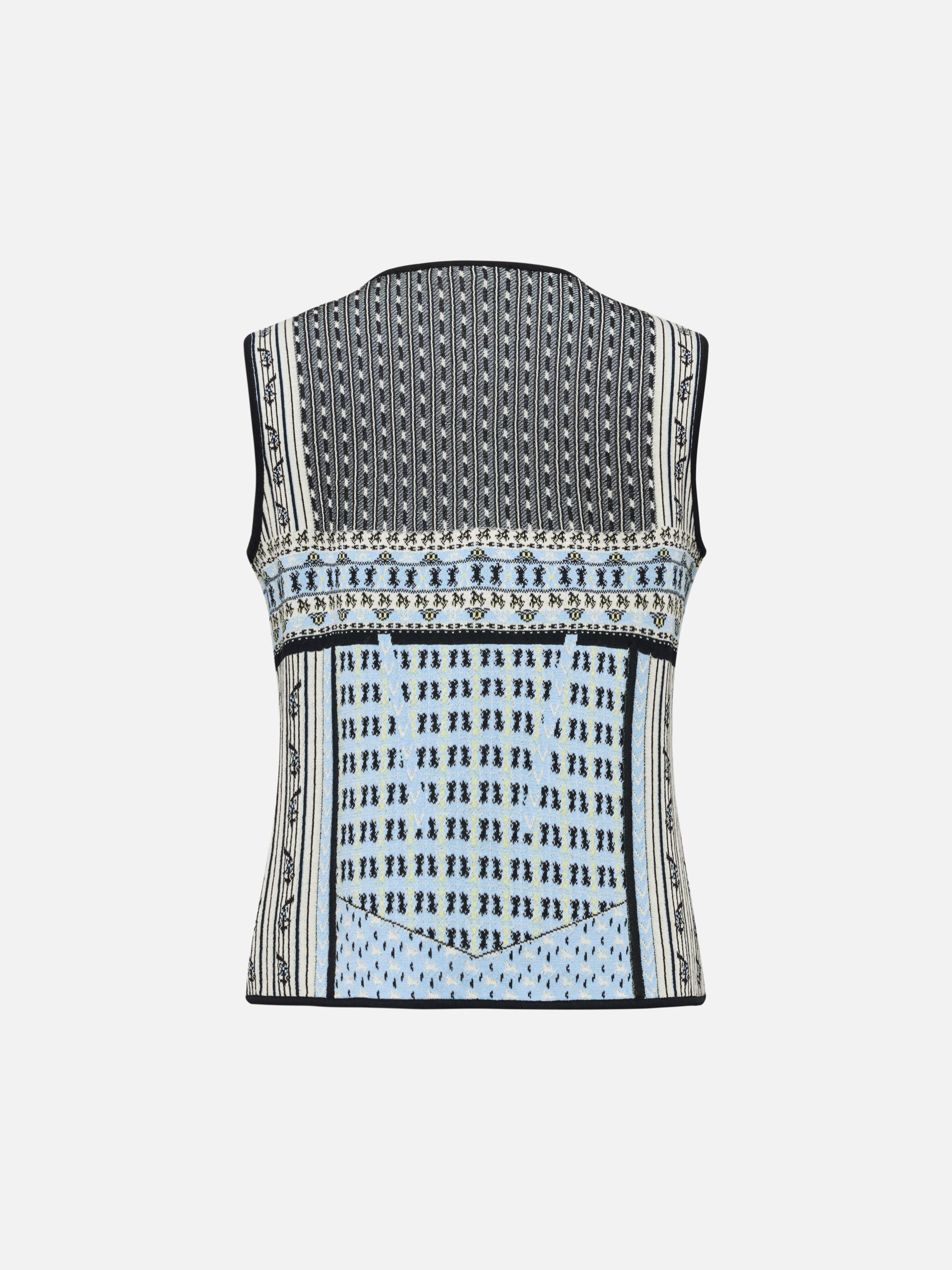 EP YAYING Cotton Silk Textured Sleeveless Waist-Cinching Vest